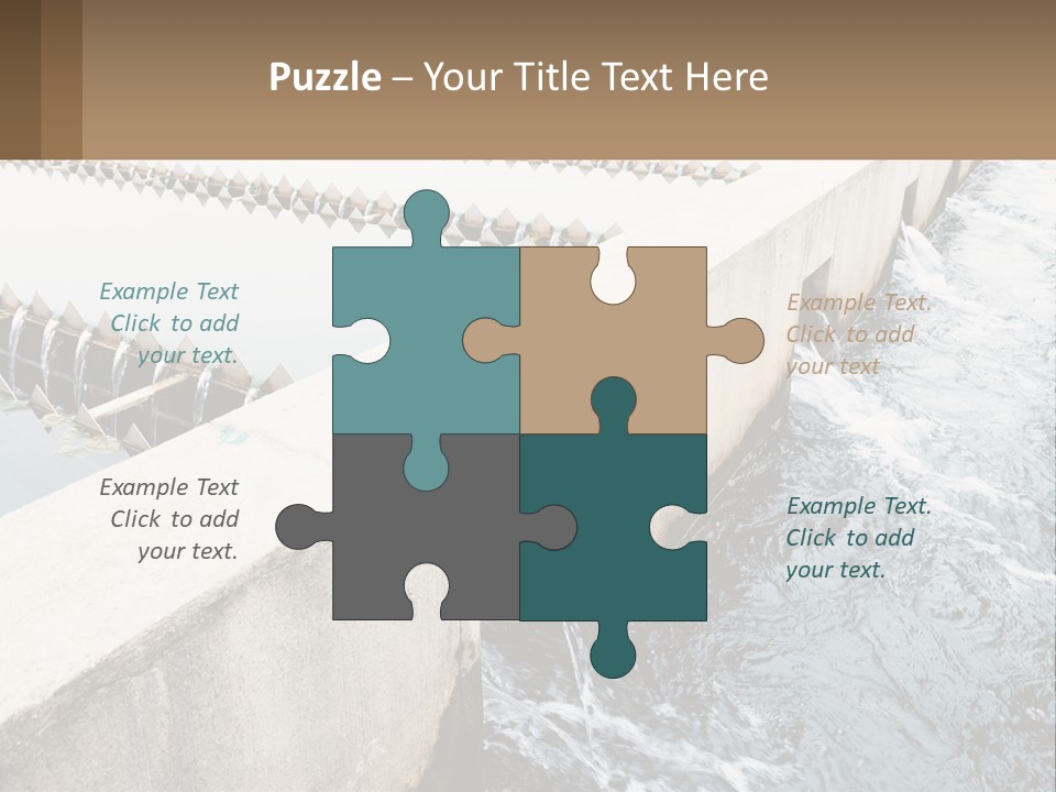 A Power Plant With Water Coming Out Of It PowerPoint Template