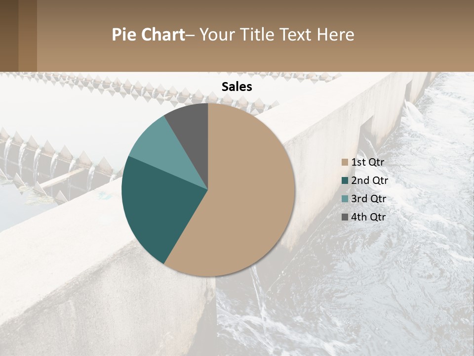 A Power Plant With Water Coming Out Of It PowerPoint Template