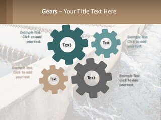 A Power Plant With Water Coming Out Of It PowerPoint Template