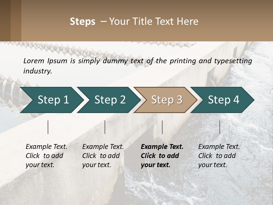 A Power Plant With Water Coming Out Of It PowerPoint Template