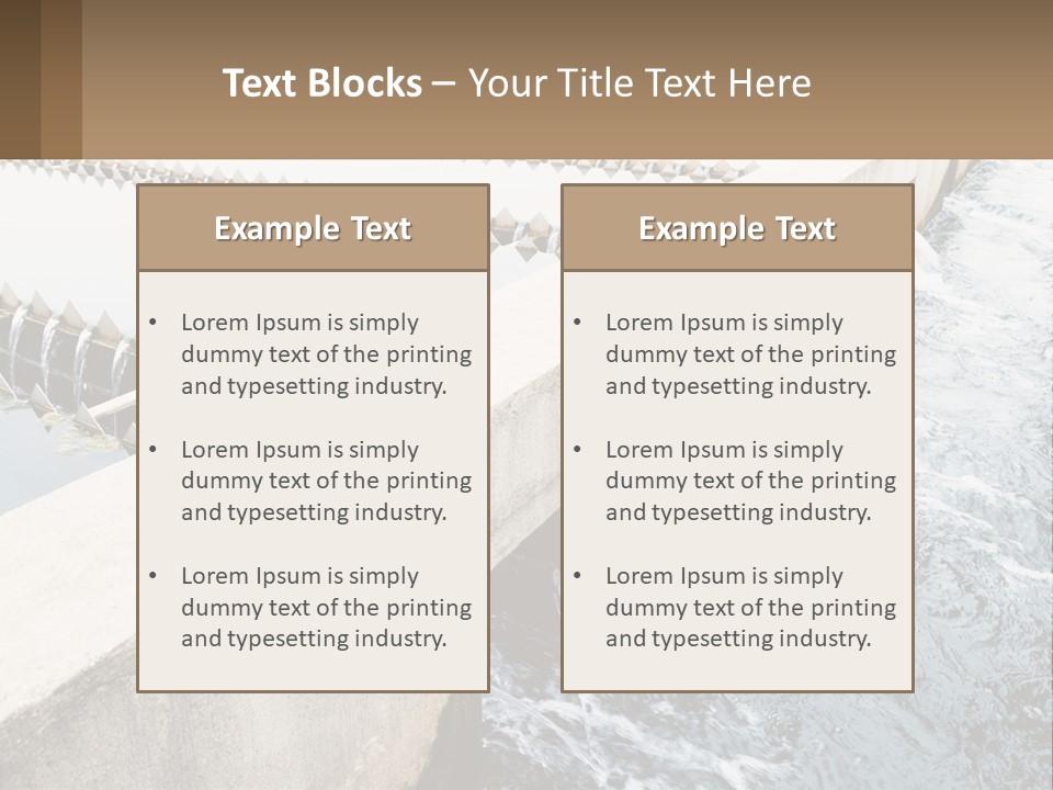 A Power Plant With Water Coming Out Of It PowerPoint Template