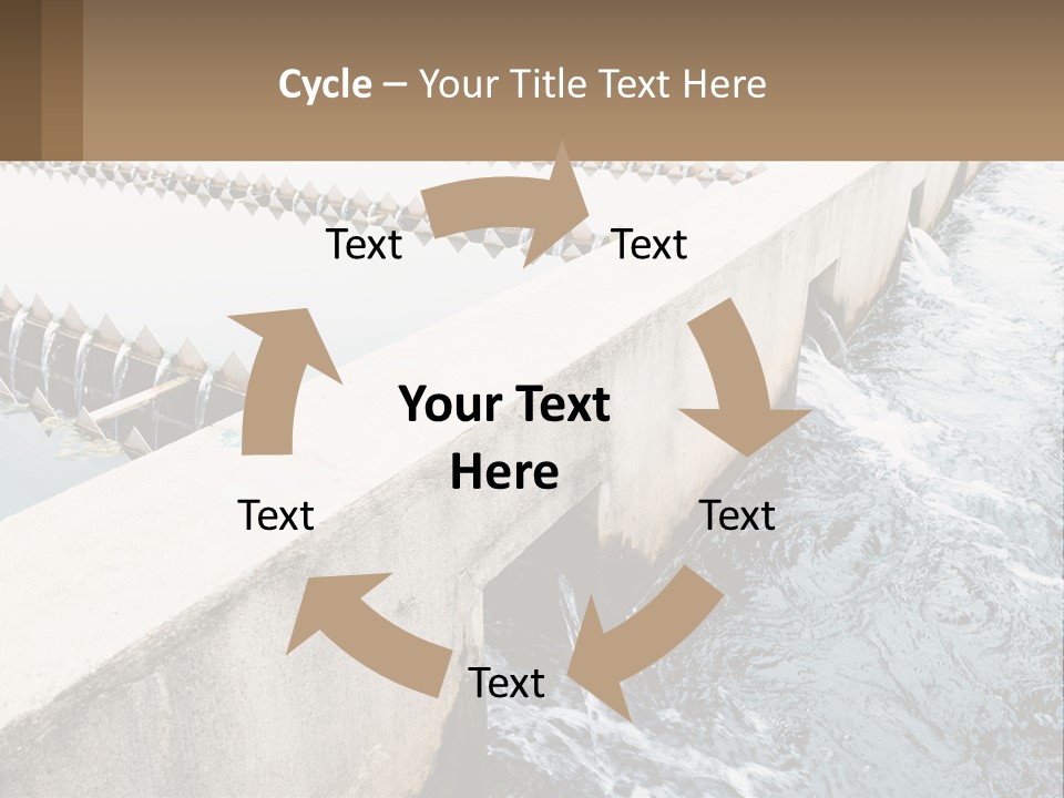 A Power Plant With Water Coming Out Of It PowerPoint Template