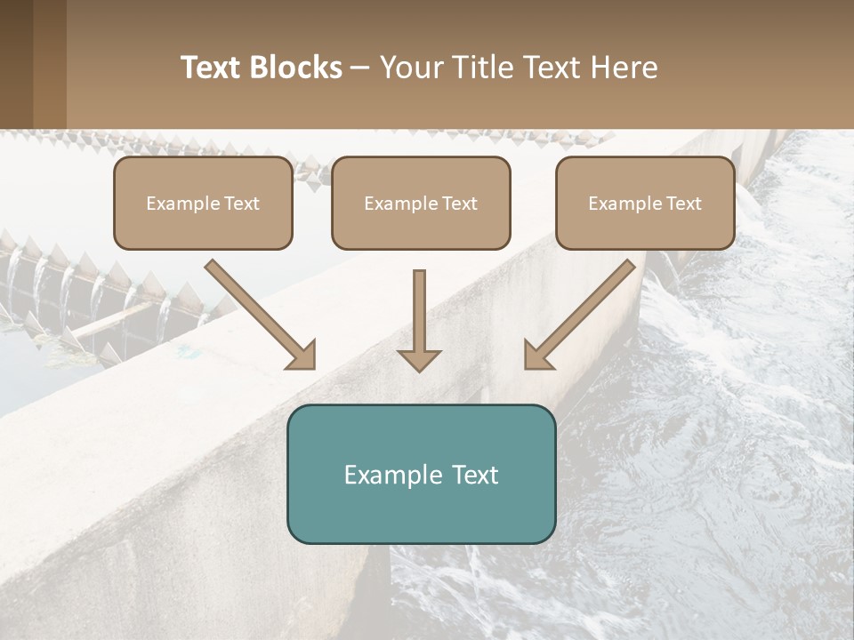 A Power Plant With Water Coming Out Of It PowerPoint Template