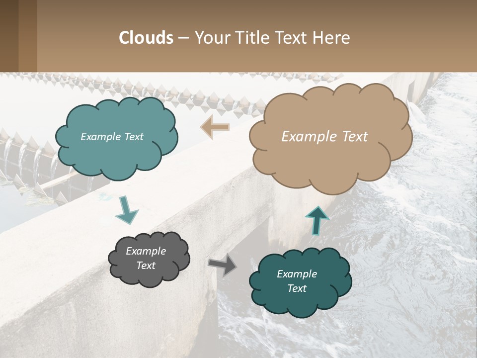 A Power Plant With Water Coming Out Of It PowerPoint Template