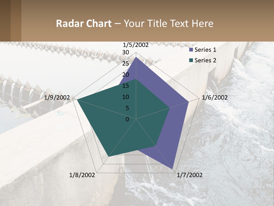 A Power Plant With Water Coming Out Of It PowerPoint Template
