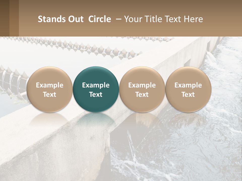 A Power Plant With Water Coming Out Of It PowerPoint Template