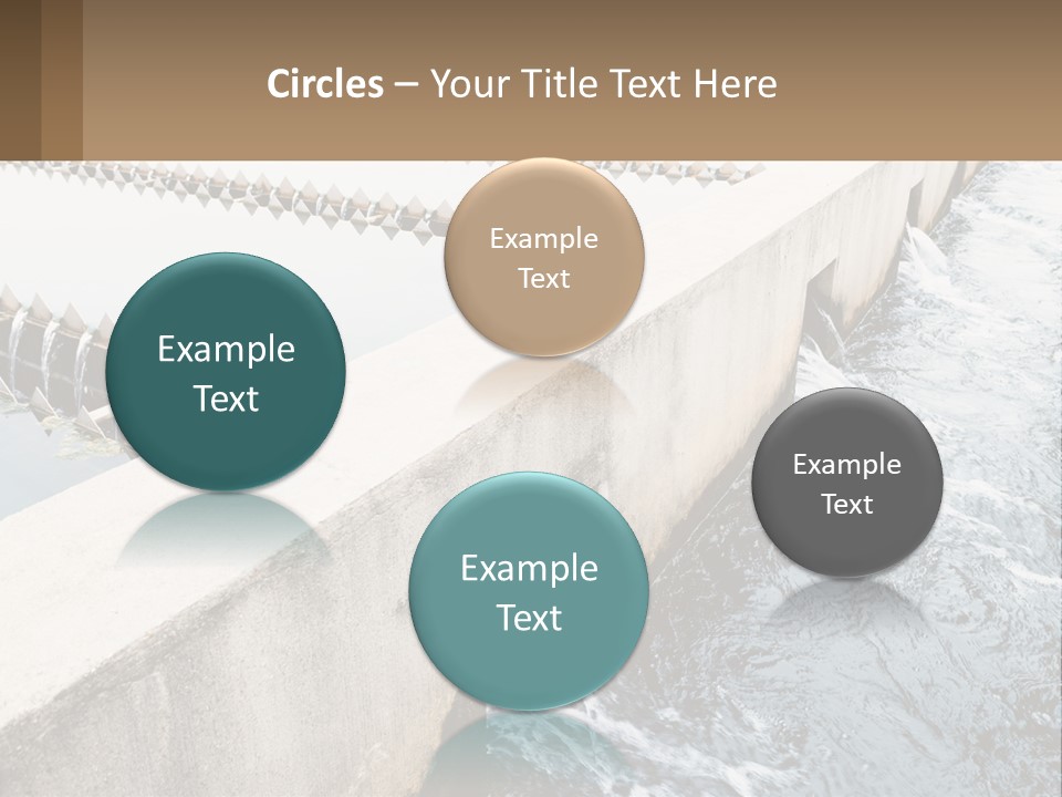 A Power Plant With Water Coming Out Of It PowerPoint Template