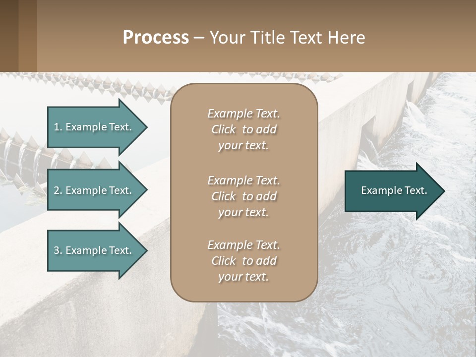 A Power Plant With Water Coming Out Of It PowerPoint Template