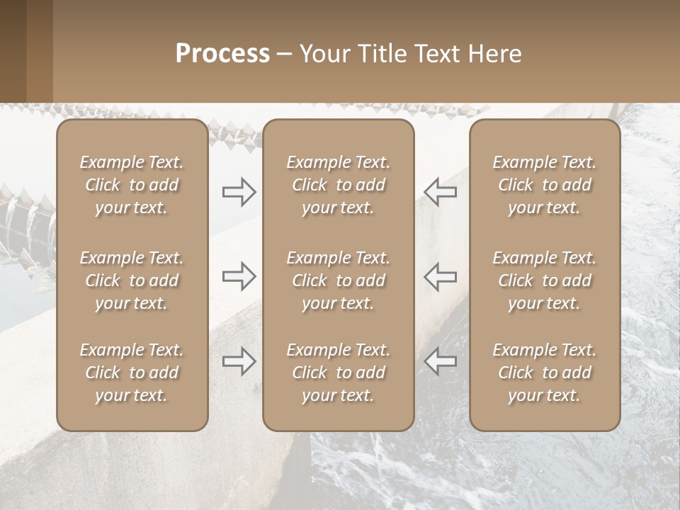 A Power Plant With Water Coming Out Of It PowerPoint Template