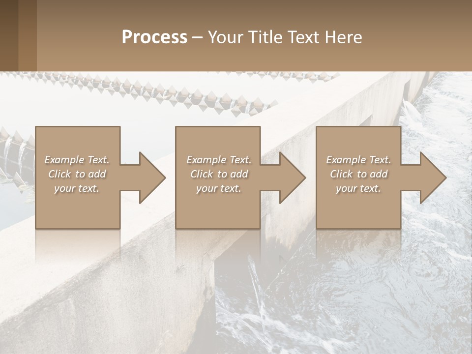 A Power Plant With Water Coming Out Of It PowerPoint Template