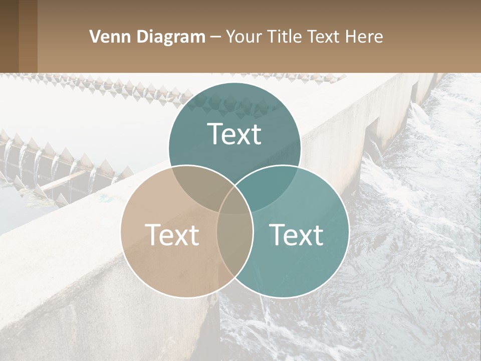 A Power Plant With Water Coming Out Of It PowerPoint Template