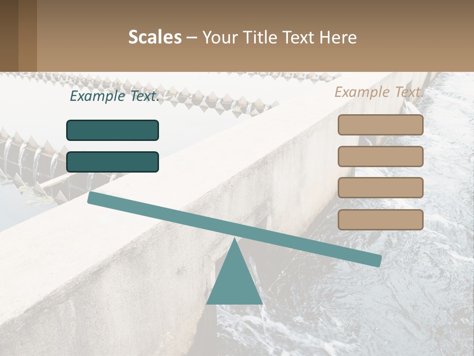 A Power Plant With Water Coming Out Of It PowerPoint Template