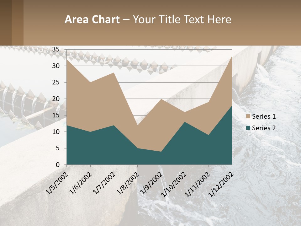 A Power Plant With Water Coming Out Of It PowerPoint Template