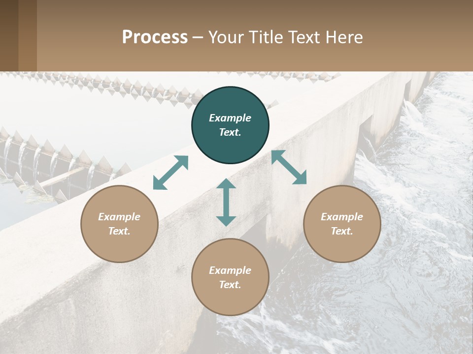 A Power Plant With Water Coming Out Of It PowerPoint Template