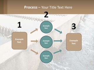 A Power Plant With Water Coming Out Of It PowerPoint Template