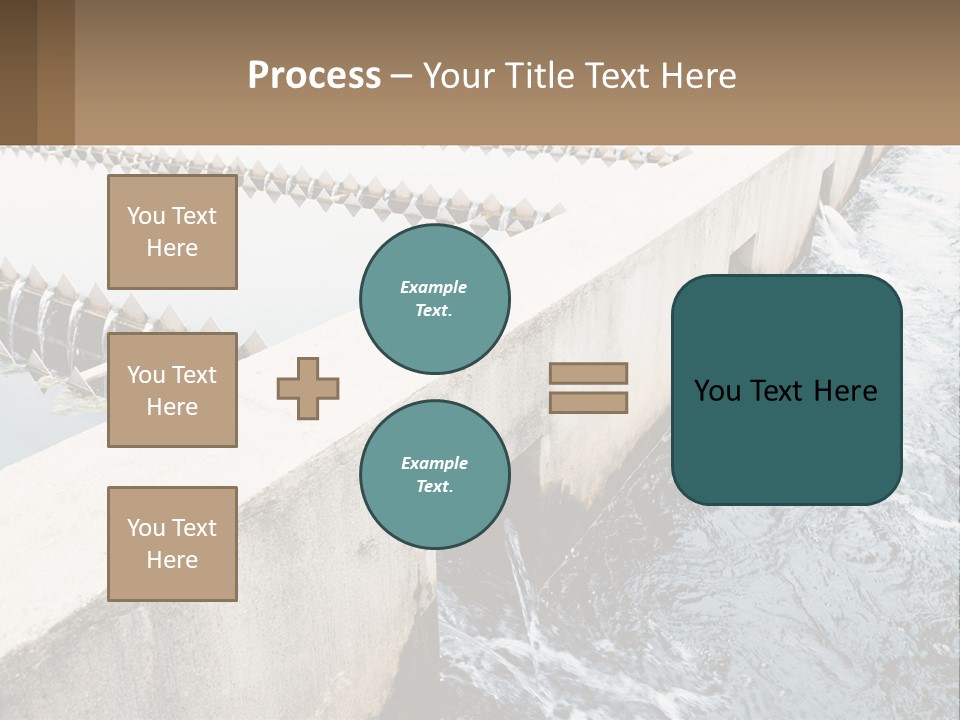 A Power Plant With Water Coming Out Of It PowerPoint Template