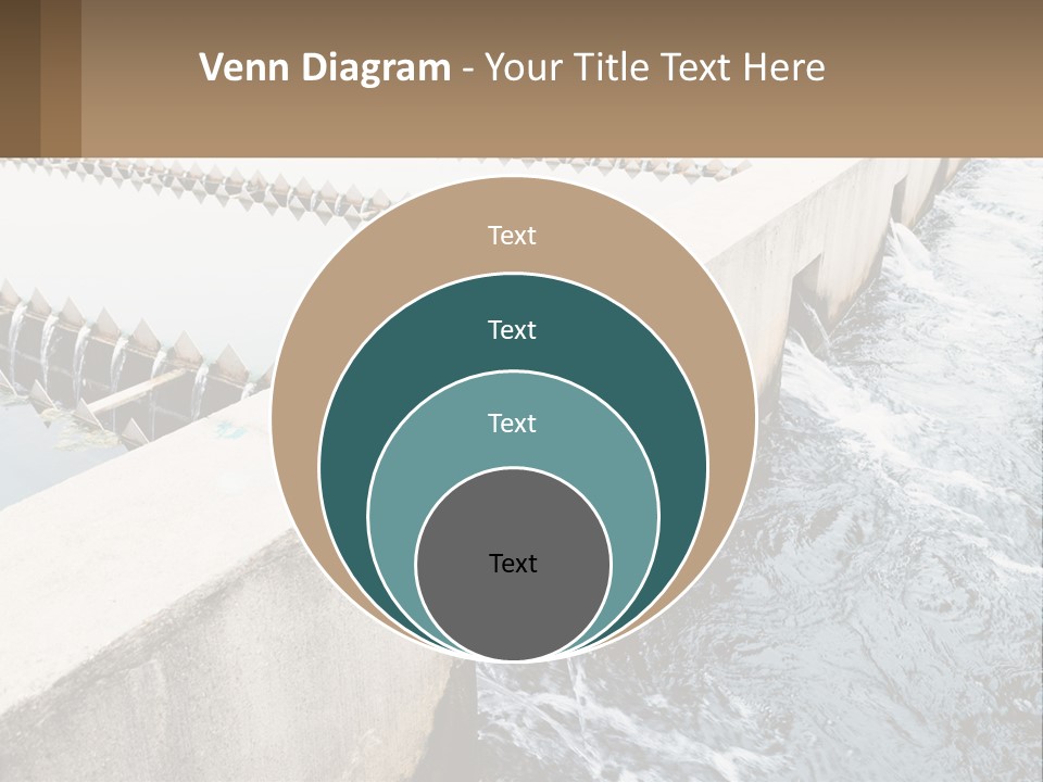 A Power Plant With Water Coming Out Of It PowerPoint Template