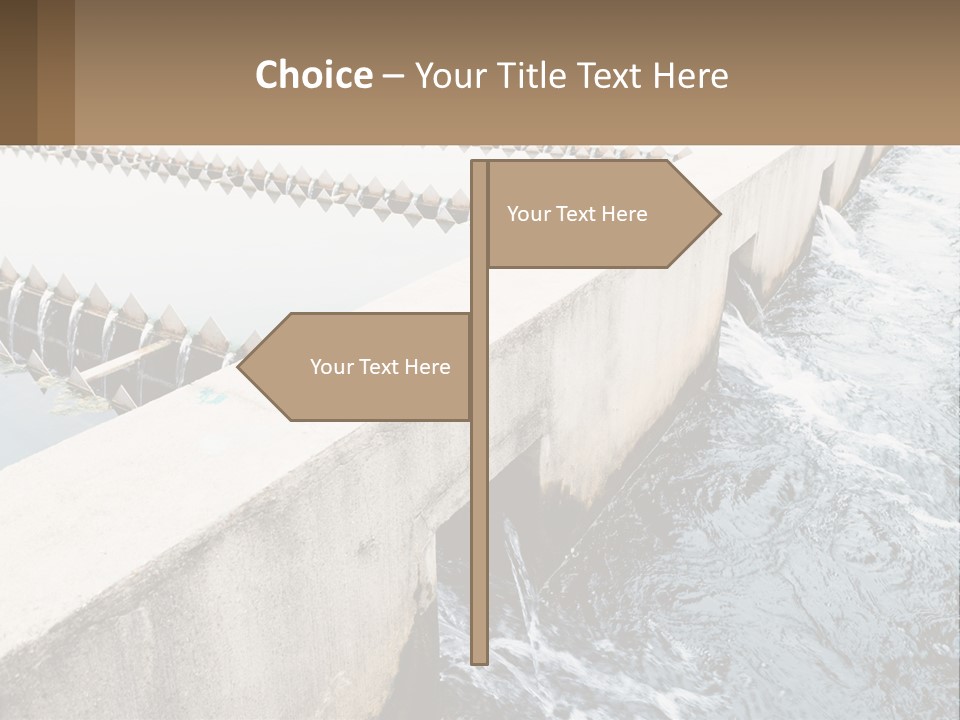 A Power Plant With Water Coming Out Of It PowerPoint Template