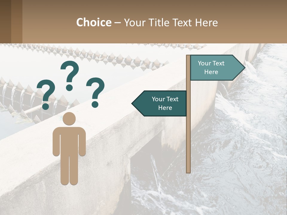 A Power Plant With Water Coming Out Of It PowerPoint Template