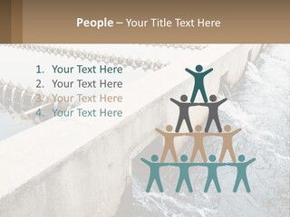 A Power Plant With Water Coming Out Of It PowerPoint Template