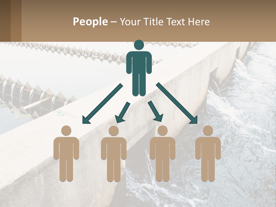 A Power Plant With Water Coming Out Of It PowerPoint Template