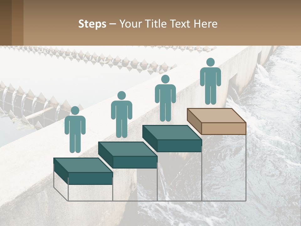 A Power Plant With Water Coming Out Of It PowerPoint Template