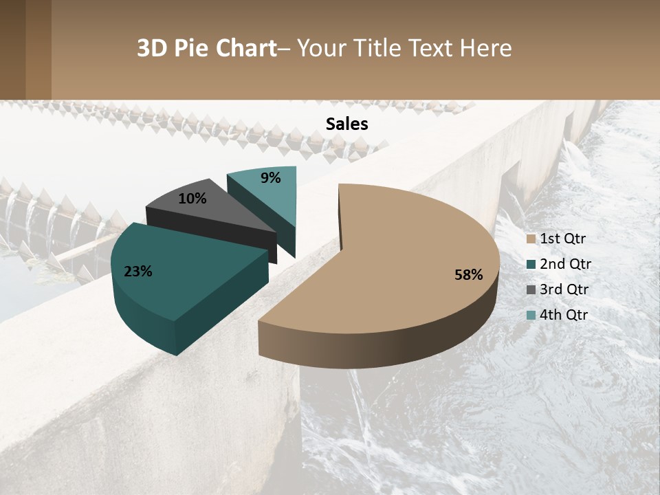 A Power Plant With Water Coming Out Of It PowerPoint Template