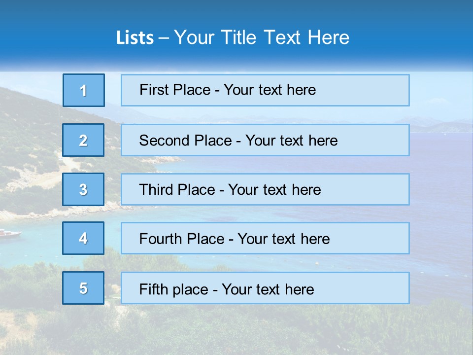 A Large Body Of Water Surrounded By Trees PowerPoint Template
