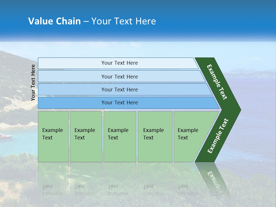 A Large Body Of Water Surrounded By Trees PowerPoint Template
