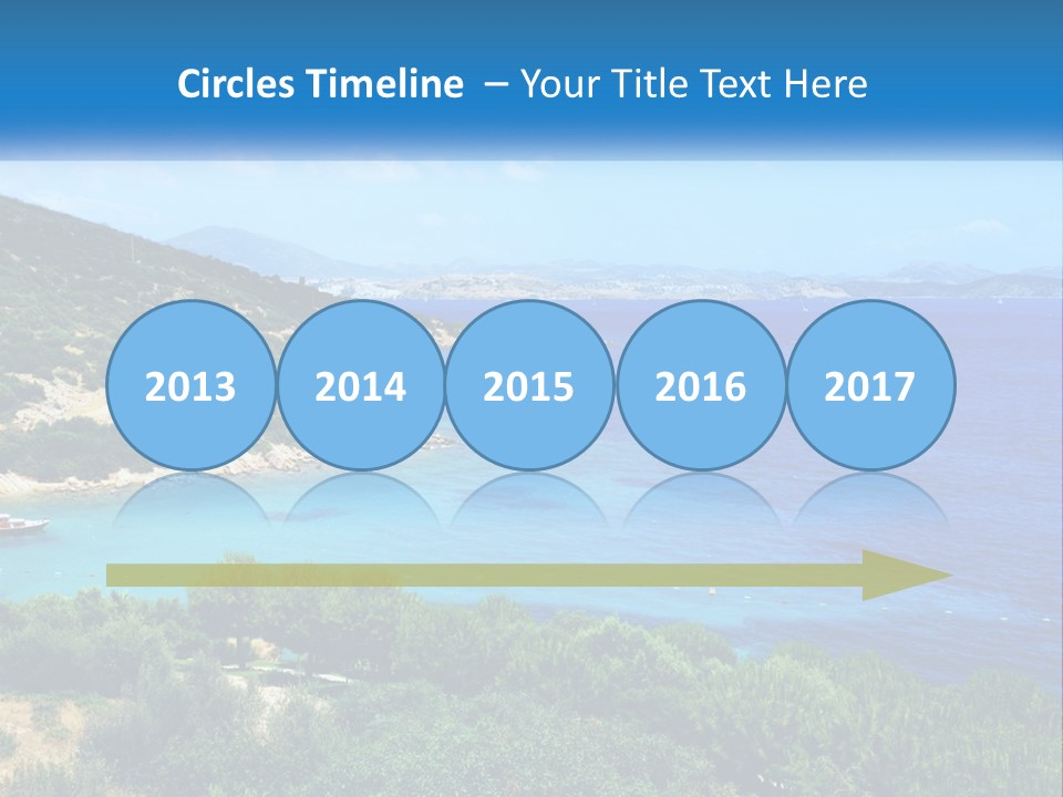 A Large Body Of Water Surrounded By Trees PowerPoint Template