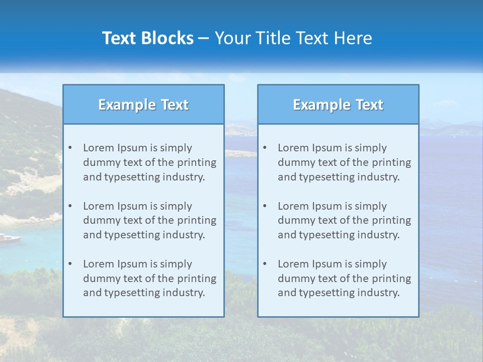 A Large Body Of Water Surrounded By Trees PowerPoint Template