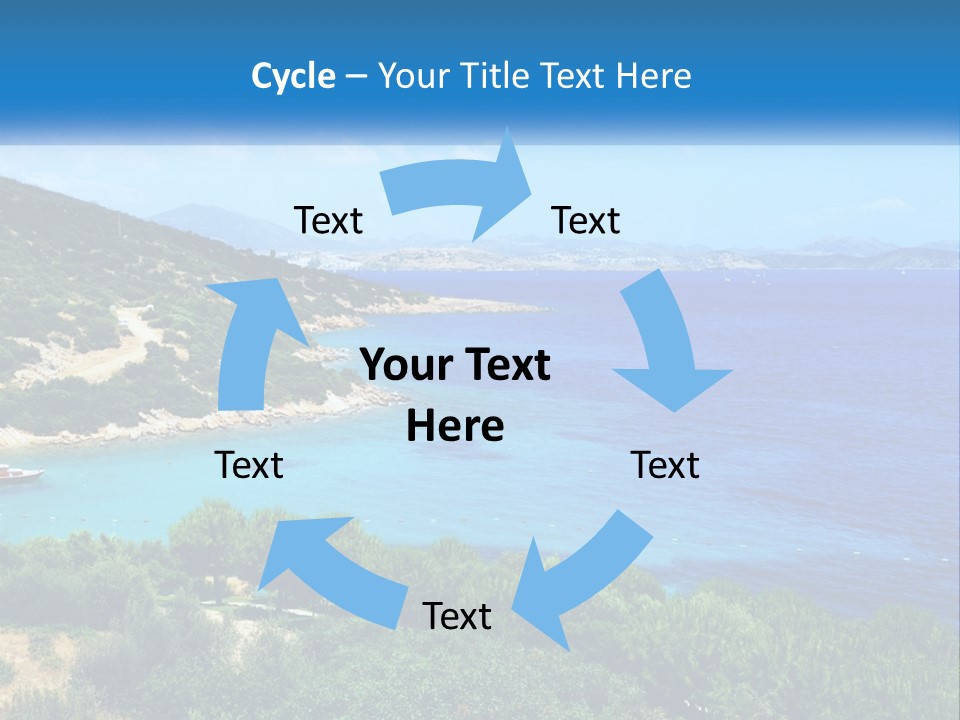 A Large Body Of Water Surrounded By Trees PowerPoint Template