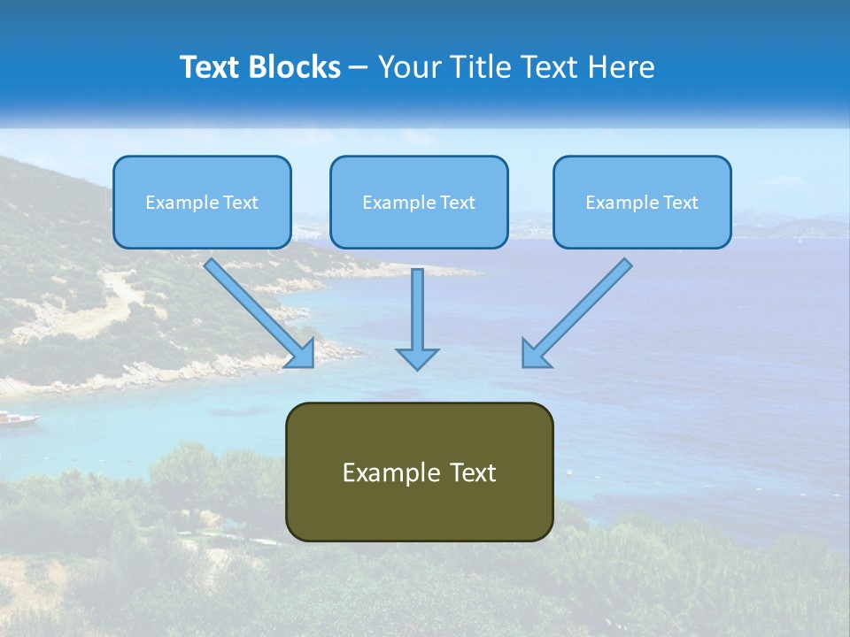 A Large Body Of Water Surrounded By Trees PowerPoint Template