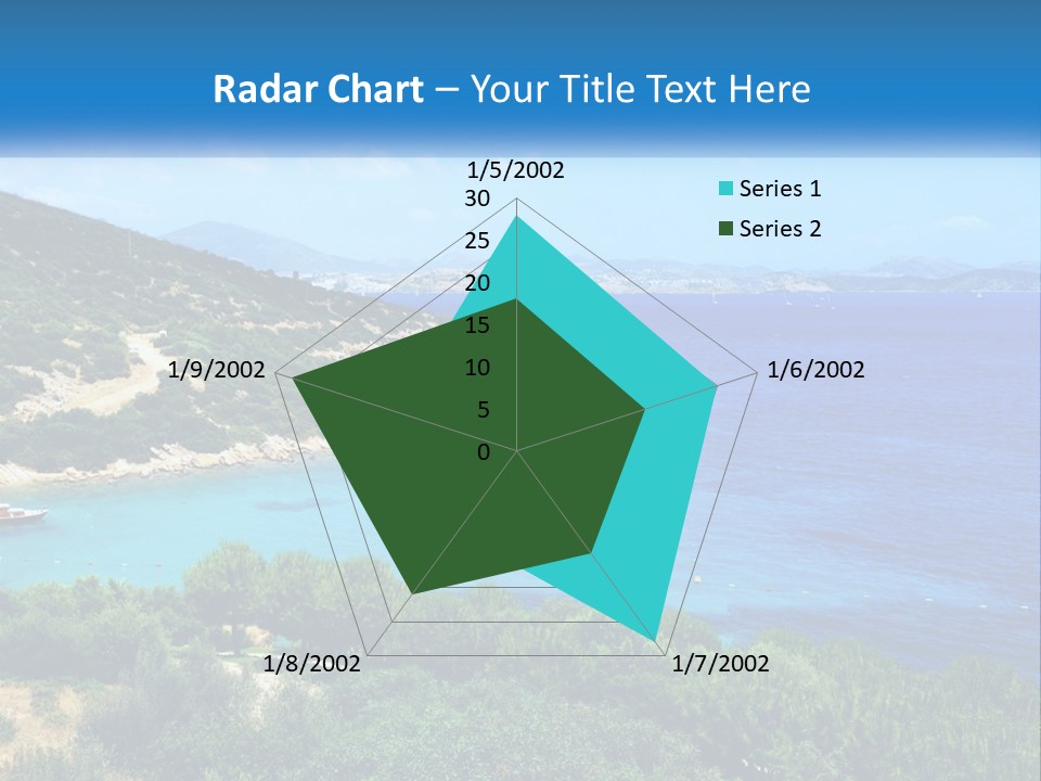 A Large Body Of Water Surrounded By Trees PowerPoint Template