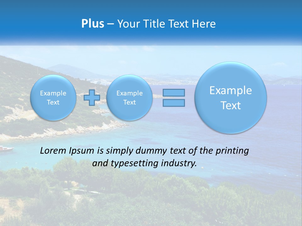 A Large Body Of Water Surrounded By Trees PowerPoint Template
