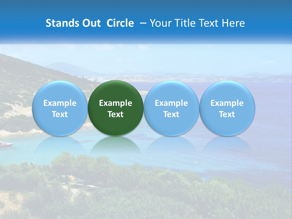 A Large Body Of Water Surrounded By Trees PowerPoint Template