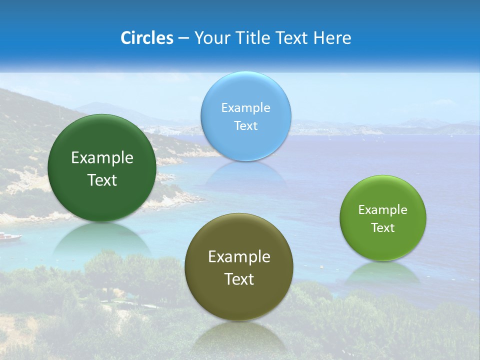 A Large Body Of Water Surrounded By Trees PowerPoint Template