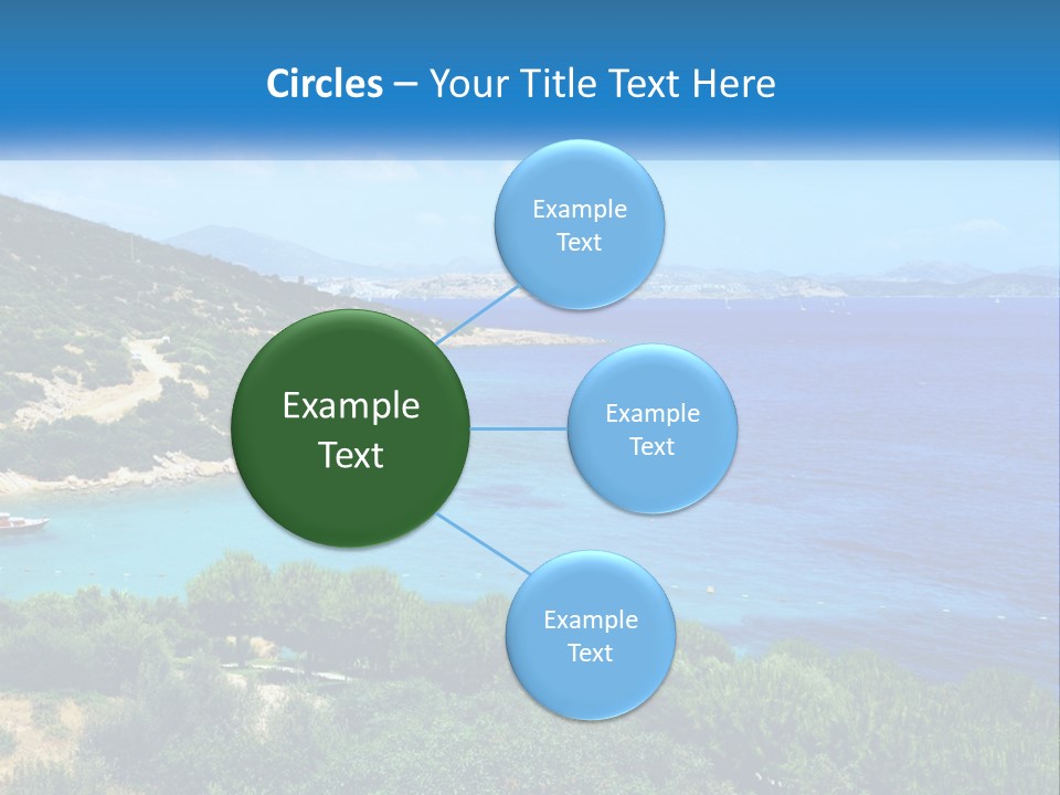 A Large Body Of Water Surrounded By Trees PowerPoint Template