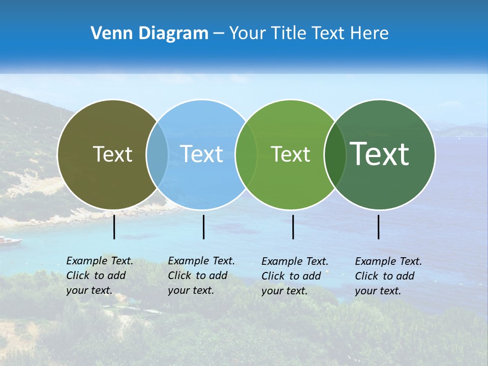 A Large Body Of Water Surrounded By Trees PowerPoint Template
