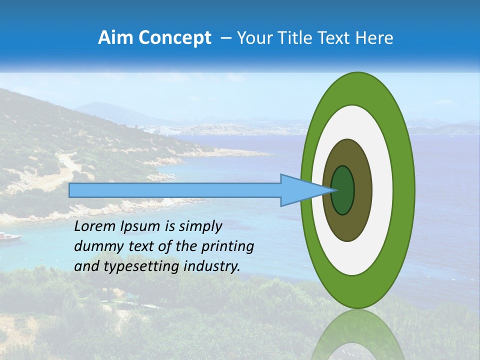 A Large Body Of Water Surrounded By Trees PowerPoint Template