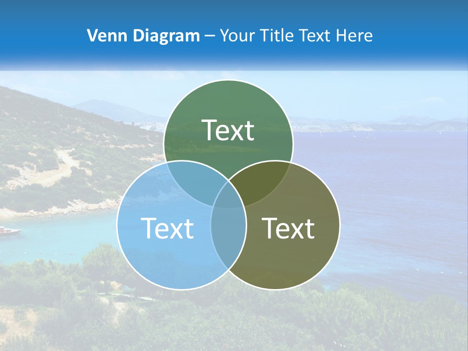 A Large Body Of Water Surrounded By Trees PowerPoint Template