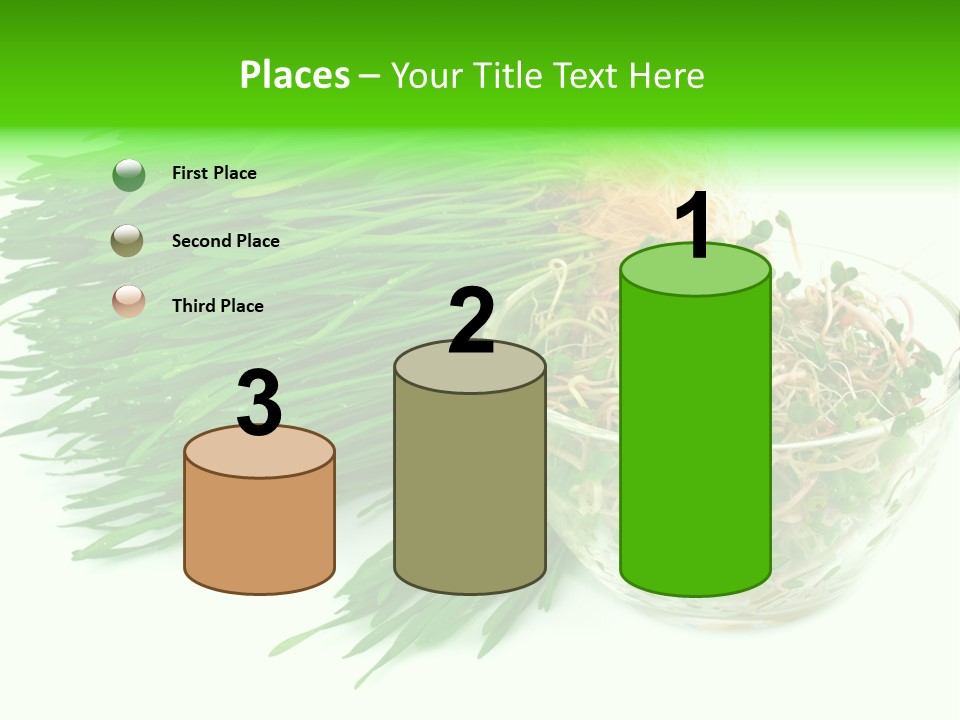 A Bowl Of Sprouts And A Bowl Of Sprouts On A White PowerPoint Template