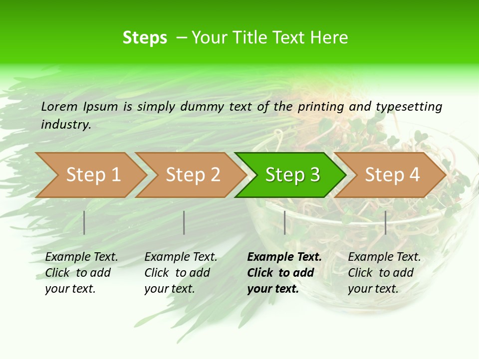 A Bowl Of Sprouts And A Bowl Of Sprouts On A White PowerPoint Template