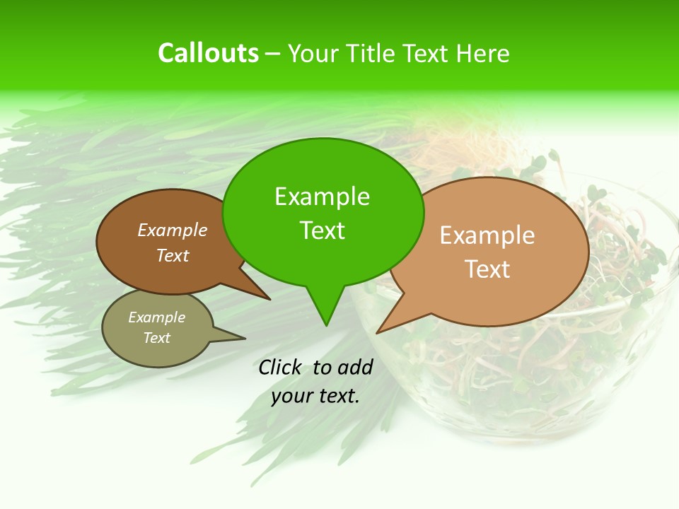 A Bowl Of Sprouts And A Bowl Of Sprouts On A White PowerPoint Template
