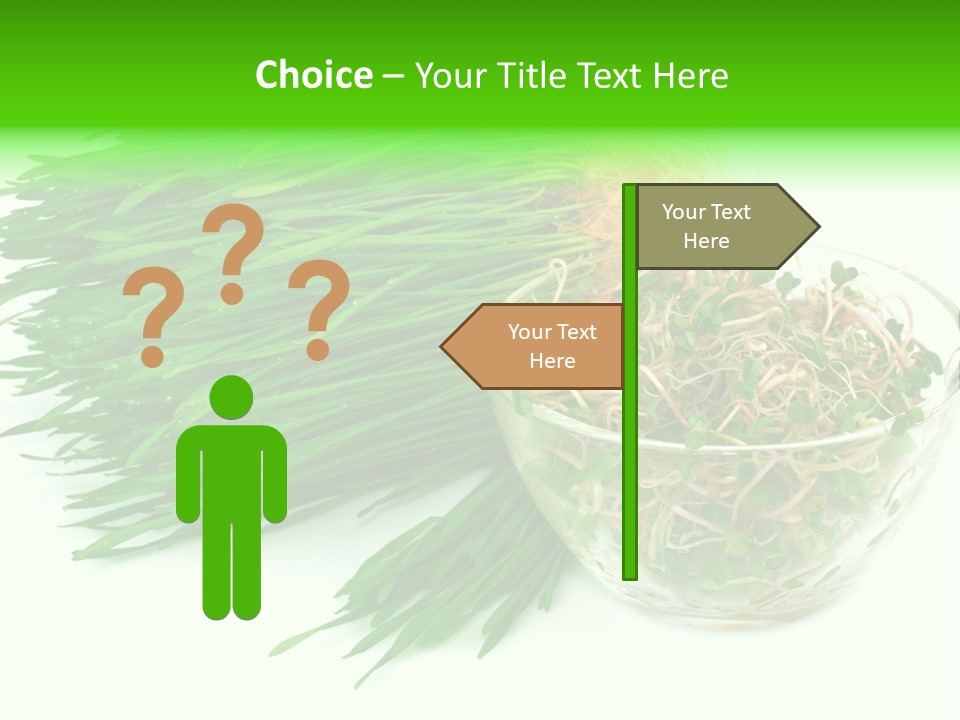 A Bowl Of Sprouts And A Bowl Of Sprouts On A White PowerPoint Template