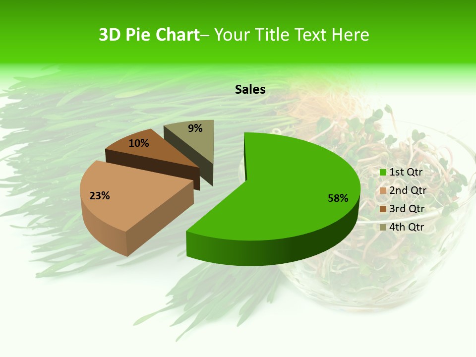 A Bowl Of Sprouts And A Bowl Of Sprouts On A White PowerPoint Template