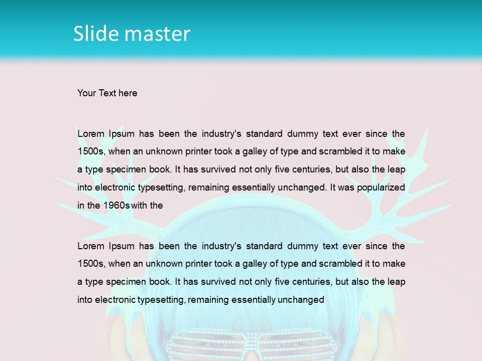 A Woman With Blue Hair And Sunglasses Is Holding Her Head PowerPoint Template