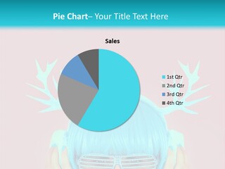 A Woman With Blue Hair And Sunglasses Is Holding Her Head PowerPoint Template