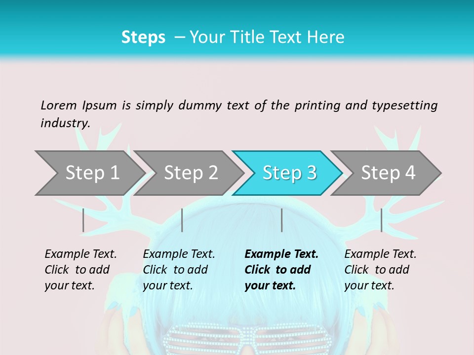 A Woman With Blue Hair And Sunglasses Is Holding Her Head PowerPoint Template