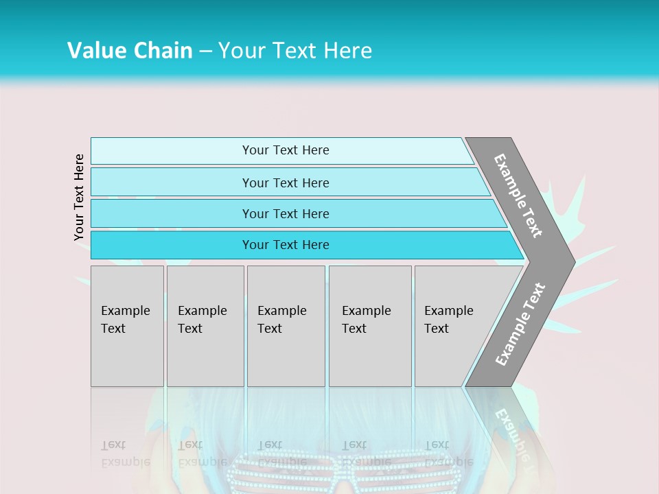 A Woman With Blue Hair And Sunglasses Is Holding Her Head PowerPoint Template